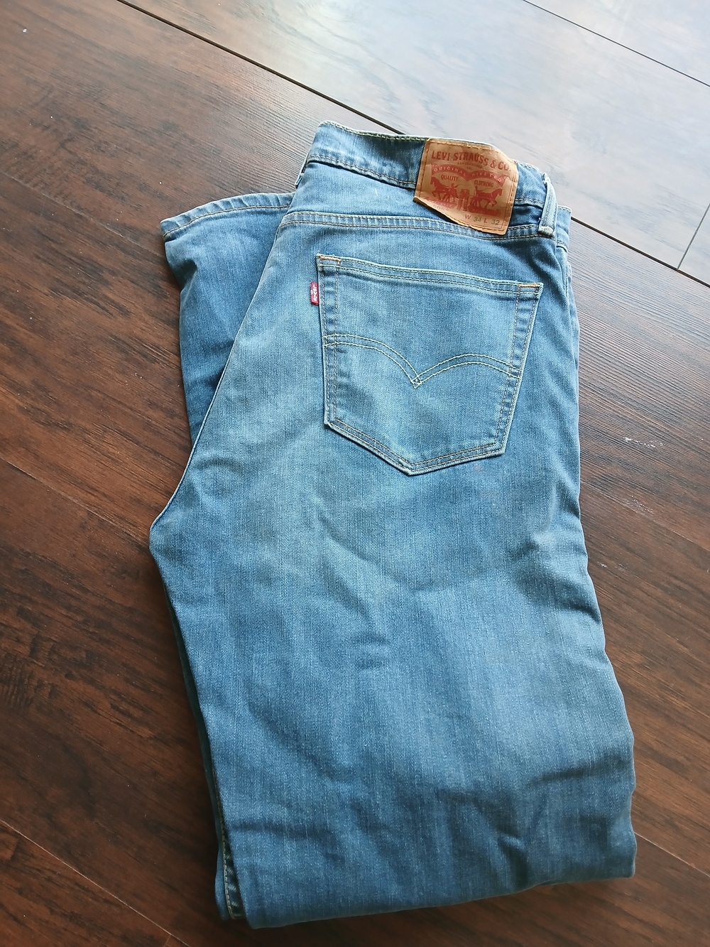 Levi's Light Blue Straight Leg Men's Jeans Style 505, 34x32 - Picture 3 of 6